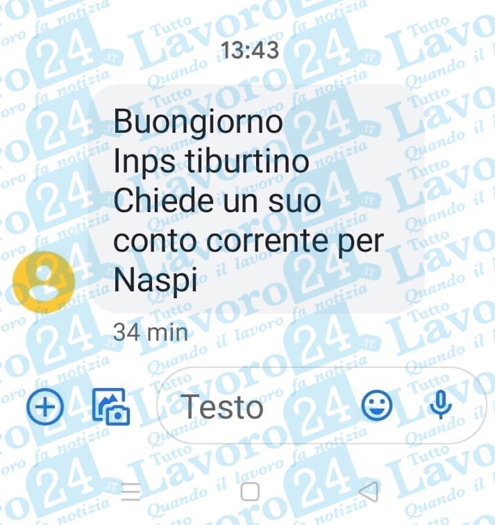 Naspi In Pagamento Ma Arriva Questo Sms Da Inps Ecco Cosa Dice