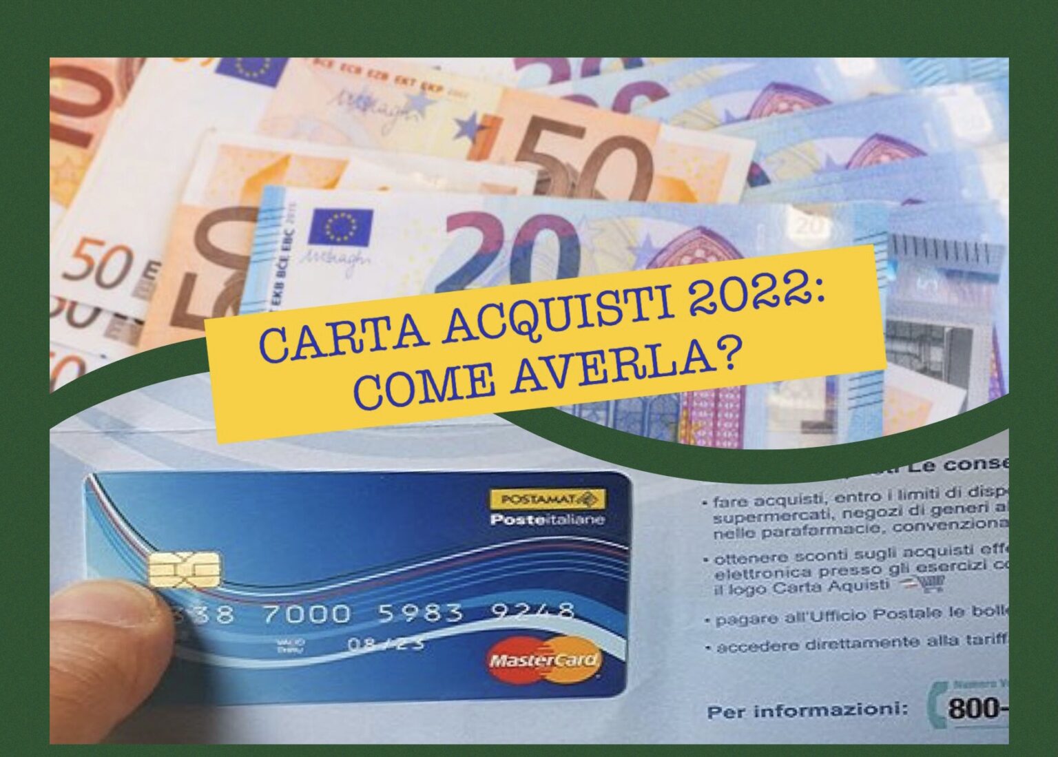 Carta Acquisti pagamento maggio 2022 80 euro per chi ha questi