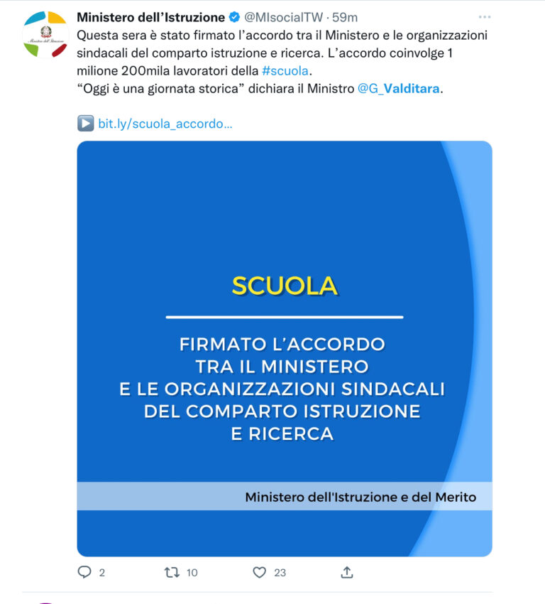 Rinnovo Contratto Scuola: I Dettagli Nel Comunicato Ministero ...