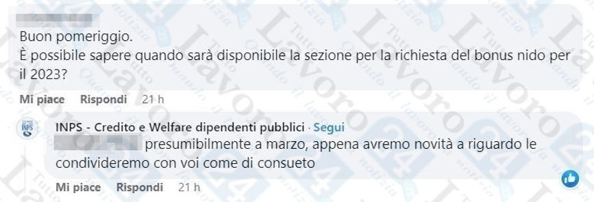 bonus nido 2023 domanda