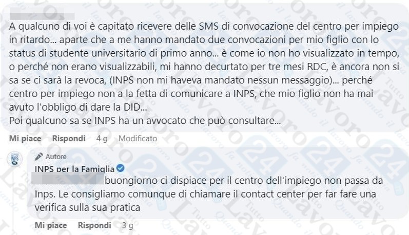 sms convocazione rdc