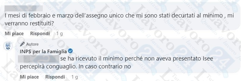 conguaglio assegno unico