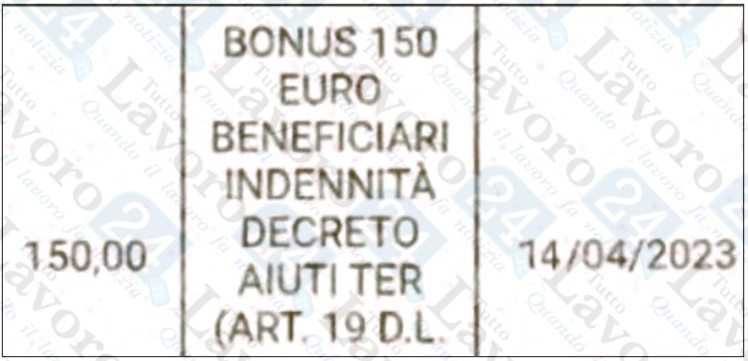 bonus 150 euro