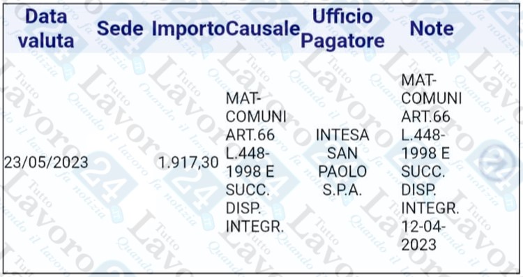 maternità comuni maggio 2023