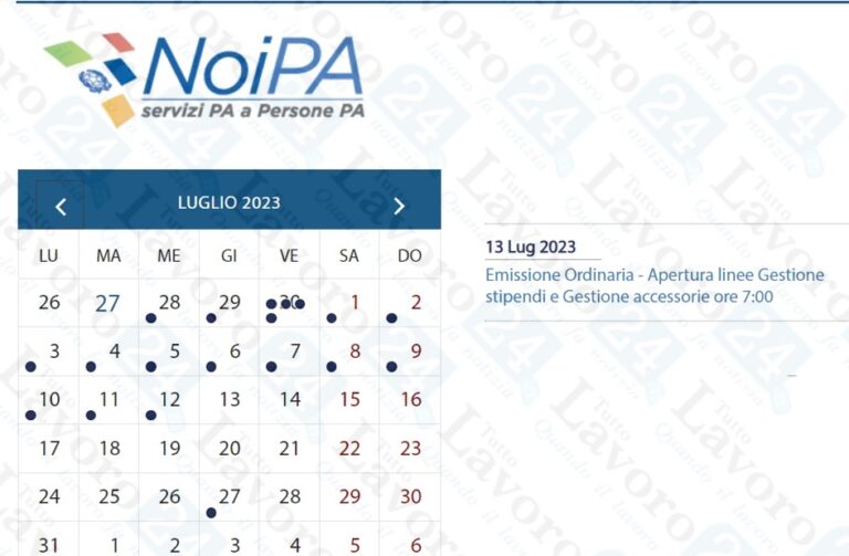 Stipendio NoiPA Luglio 2023, Anticipo Emissioni E Arretrati Per Tutti ...