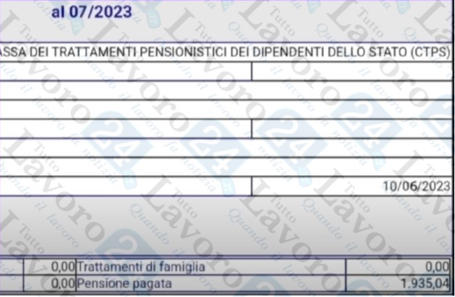 pensione luglio 2023
