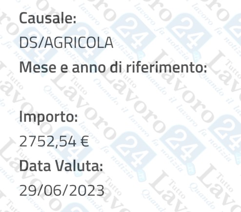 disoccupazione agricola 2023