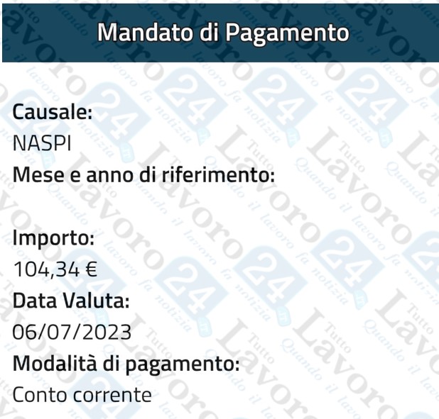 NASpI luglio 2023 a sorpresa accredito oggi [FOTO] TuttoLavoro24