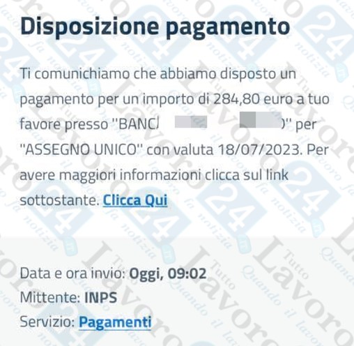 assegno unico luglio 2023