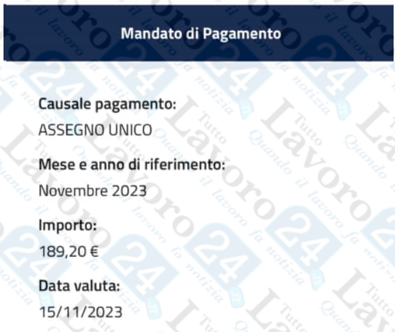 assegno unico novembre 2023