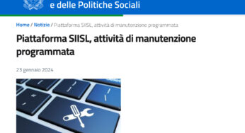 AdI e SFL, stop Piattaforma SIISL per 24 ore
