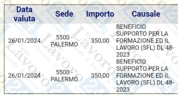 sfl pagamenti