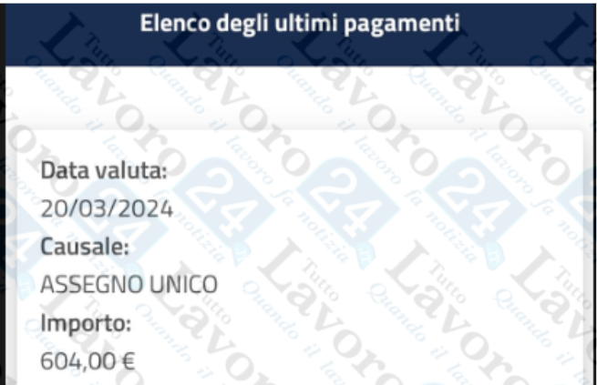 assegno unico marzo