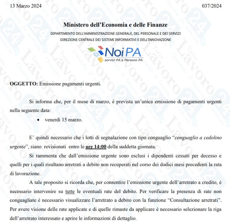 NoiPA, Emissione Urgente Al Via: 4 Nuovi Pagamenti Entro Il 22 Marzo ...