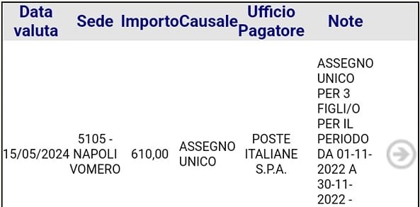 assegno unico maggio
