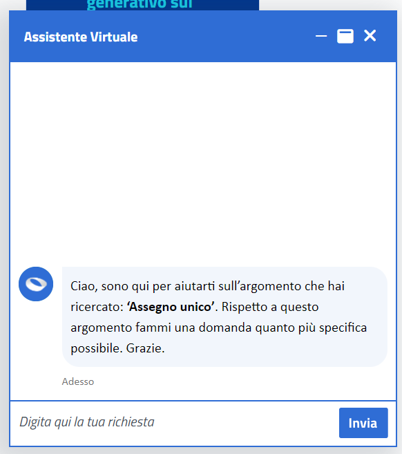 chatbox assegno unico