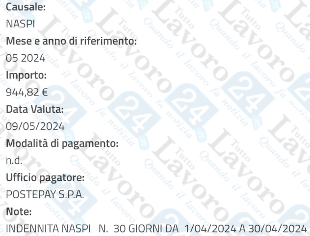 naspi maggio