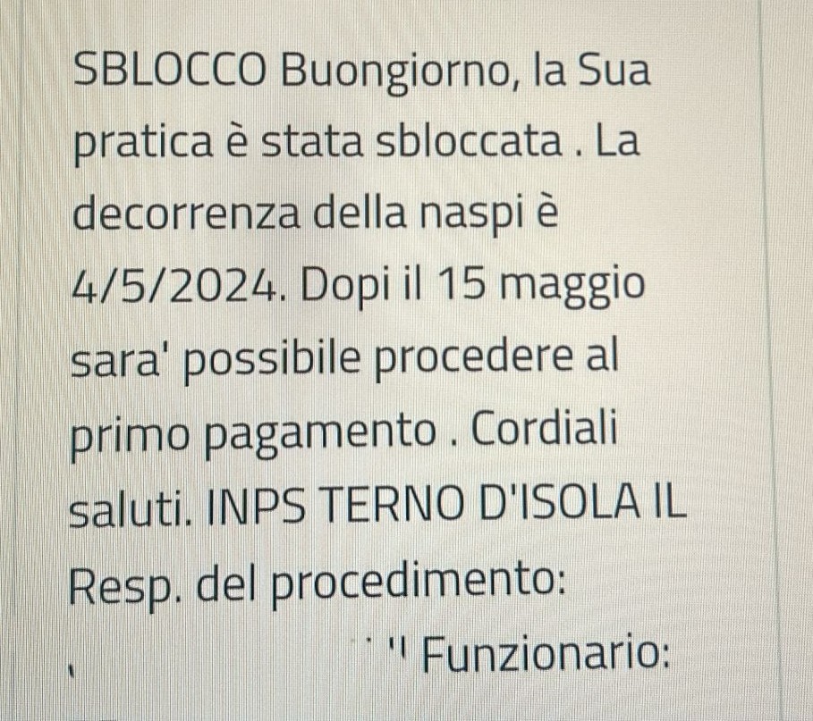 naspi maggio