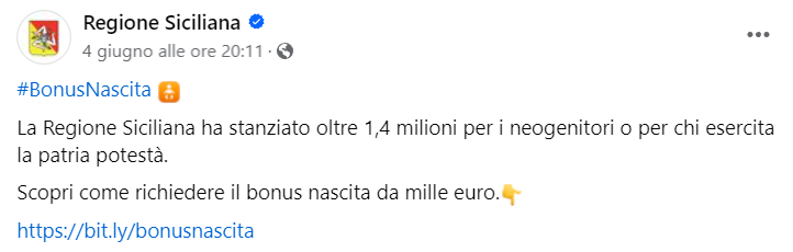 bonus nascita sicilia