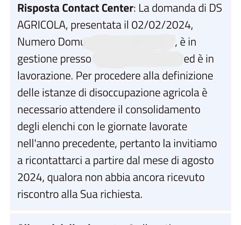 disoccupazione agricola
