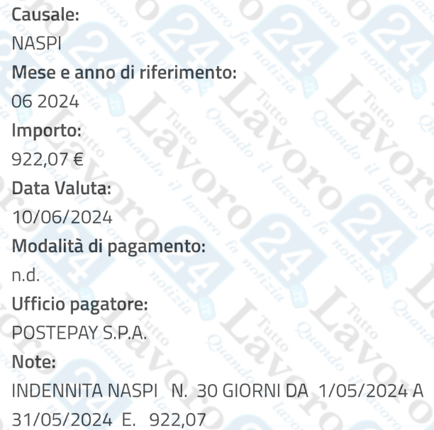 naspi giugno
