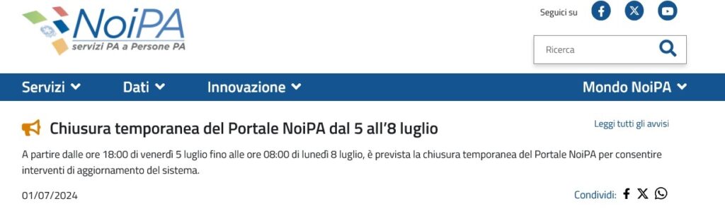 noipa inaccessibile