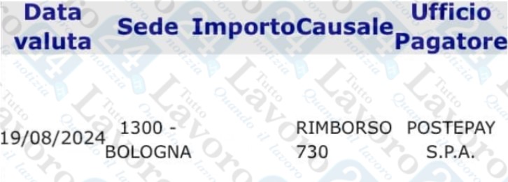 rimborso 730
