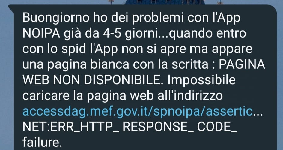 noipa non funziona