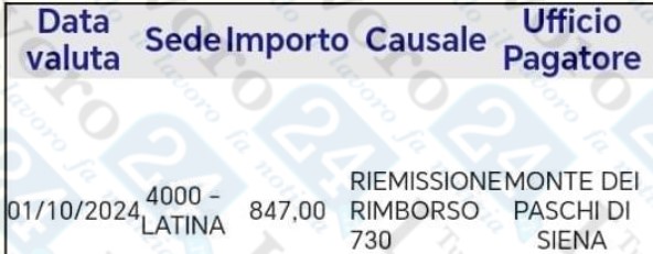 rimborso 730