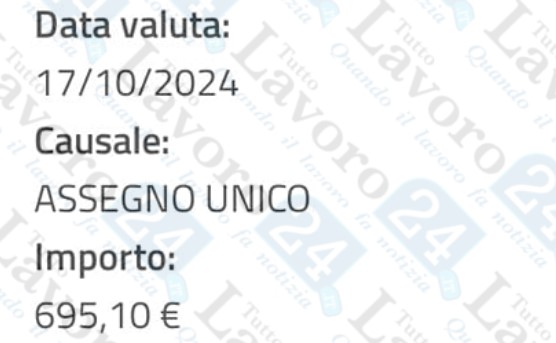 assegno unico ottobre