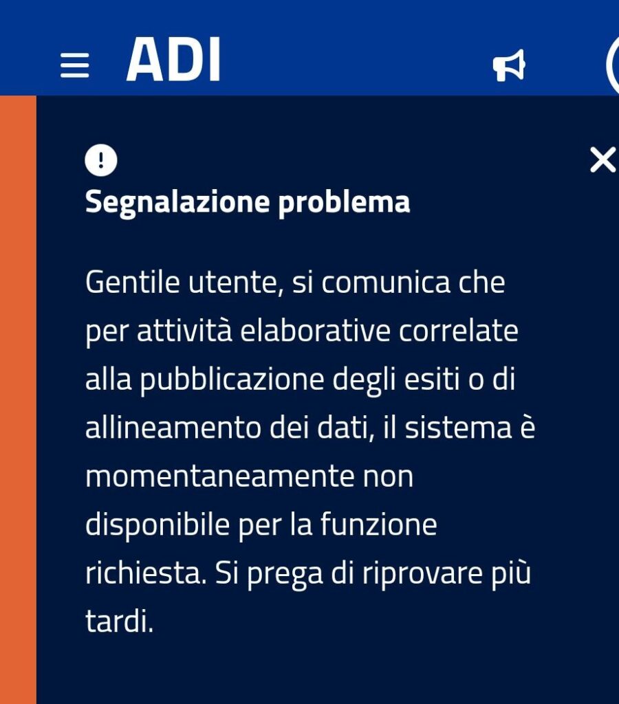 sito inps non disponibile