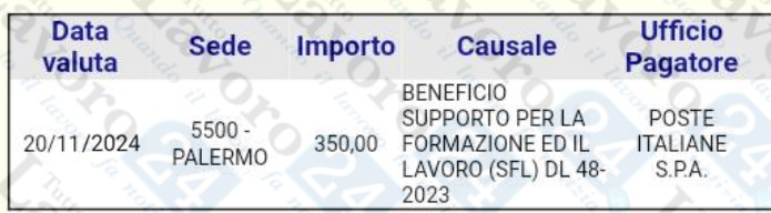 supporto formazione e lavoro novembre