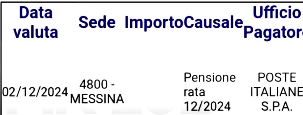 pensione dicembre
