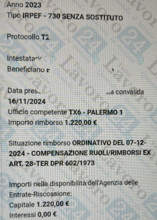 rimborso 730 agenzia delle entrate