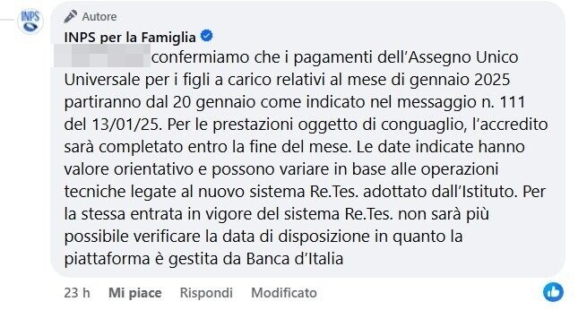 assegno unico conguagli