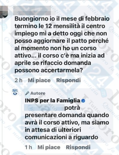 rinnovo supporto formazione e lavoro