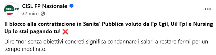 cisl fp rinnovo contratto infermieri