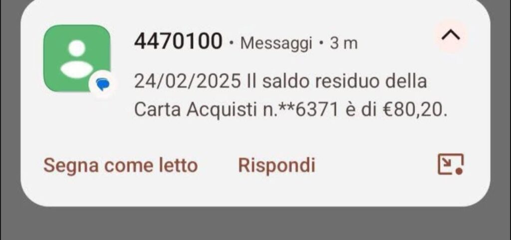 carta acquisti febbraio