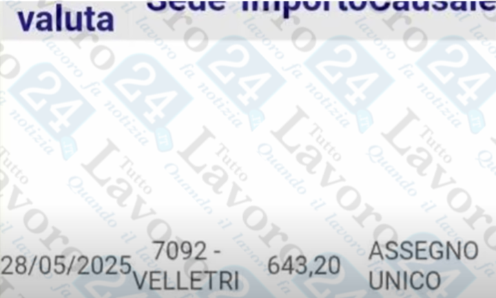 assegno unico maggio