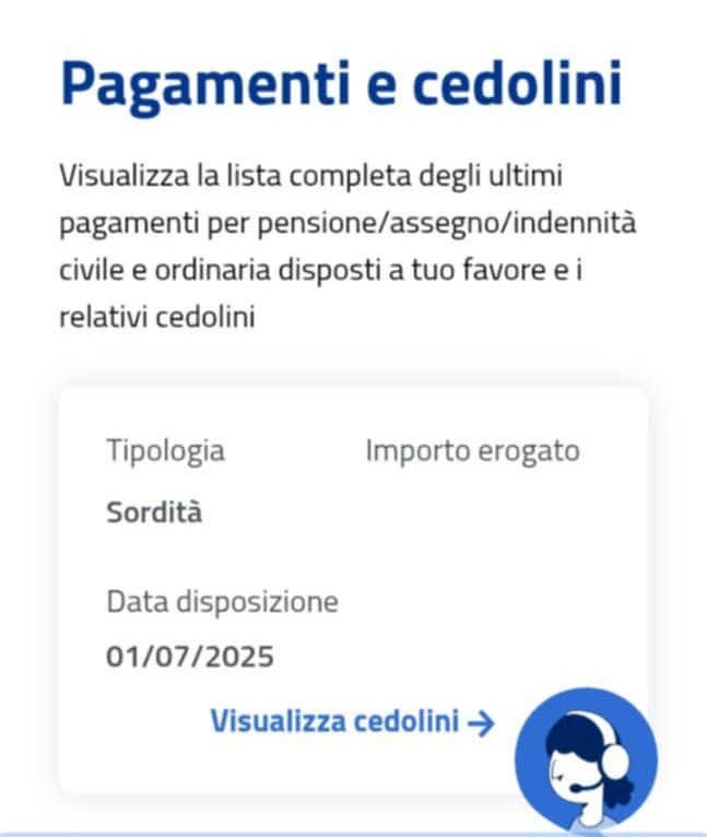 cedolino pensione luglio 2025