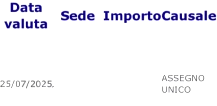 assegno unico luglio