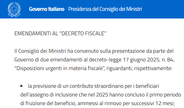 emendamenti al decreto fiscale bonus mese di sospensione
