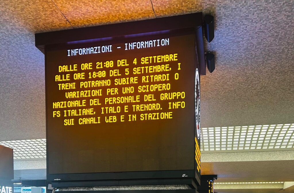sciopero treni 4 e 5 settembre