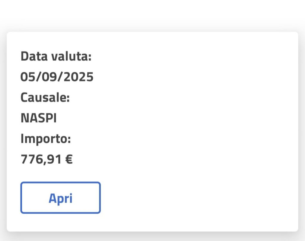 naspi settembre 2025