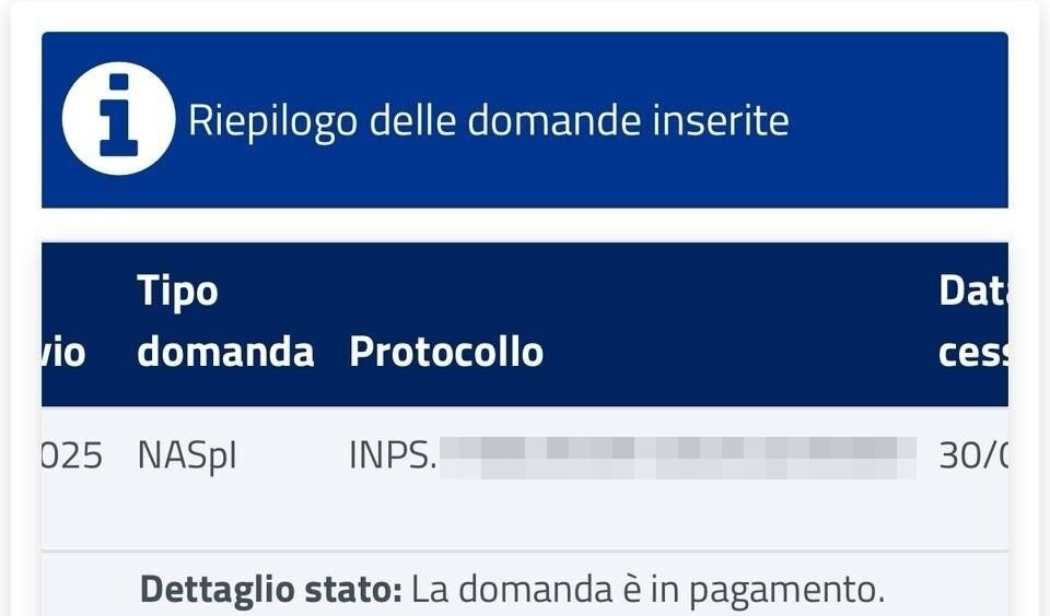 naspi in pagamento