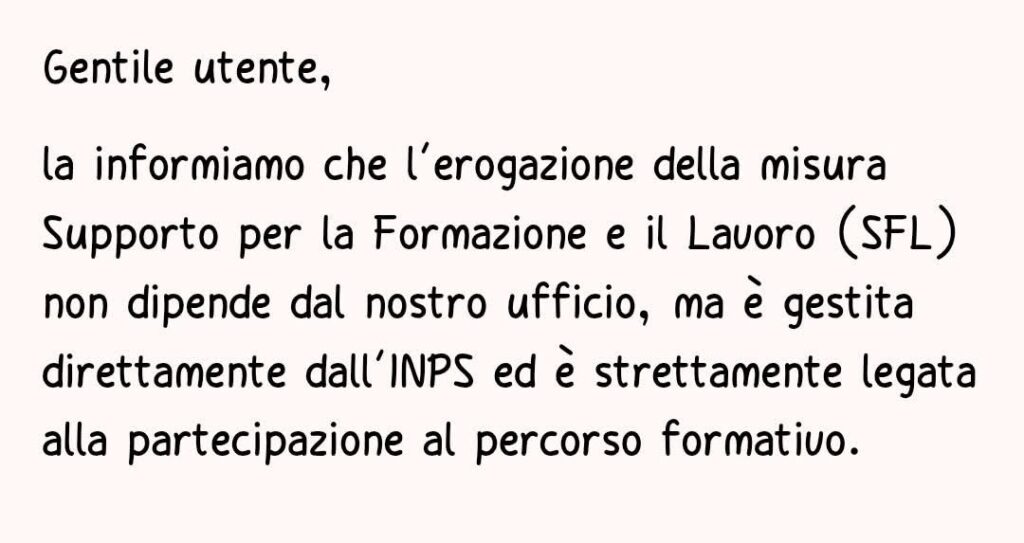 supporto formazione e lavoro percorso formativo