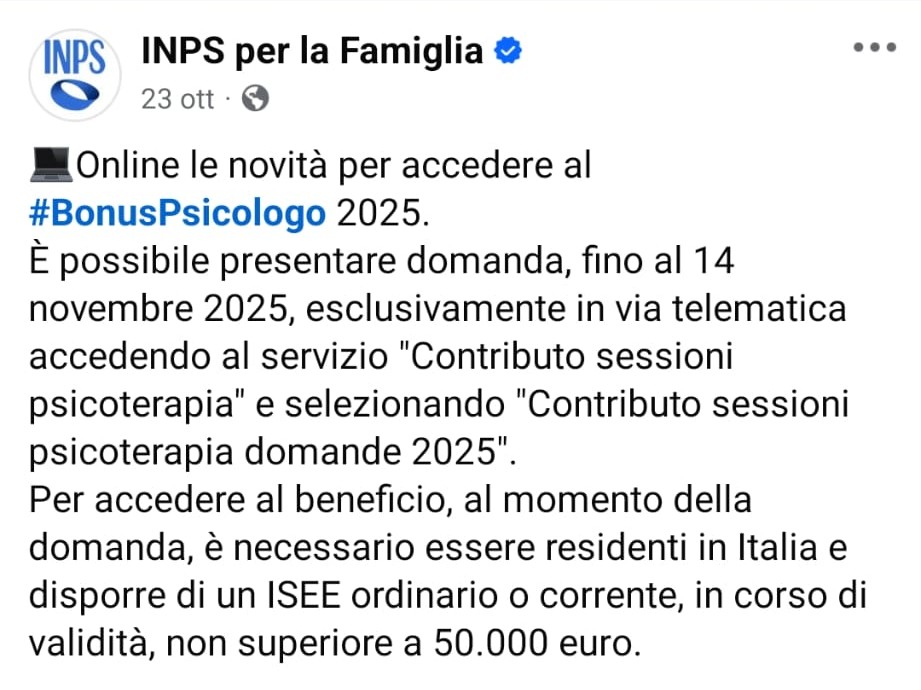 bonus psicologo inps