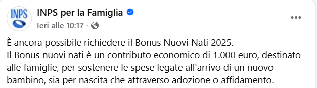 bonus nuovi nati
