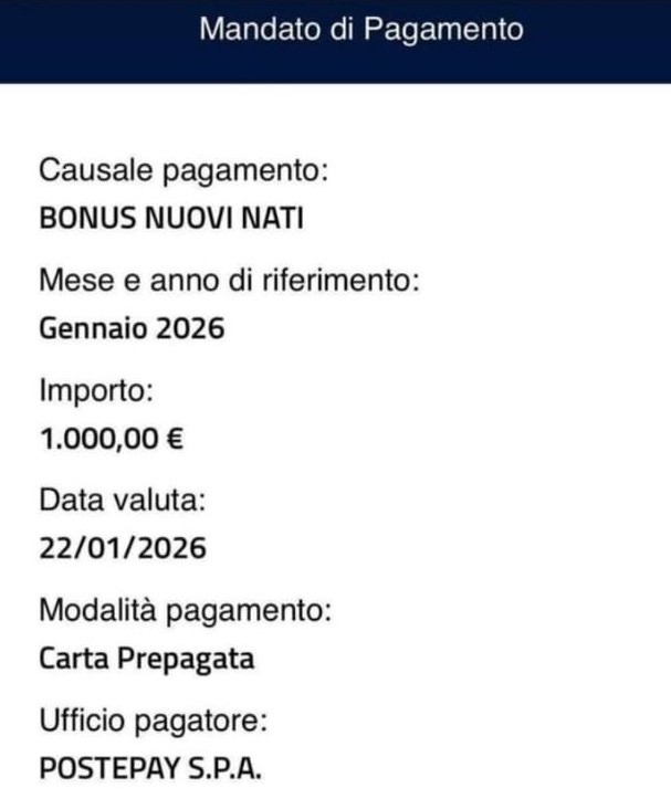bonus nuovi nati