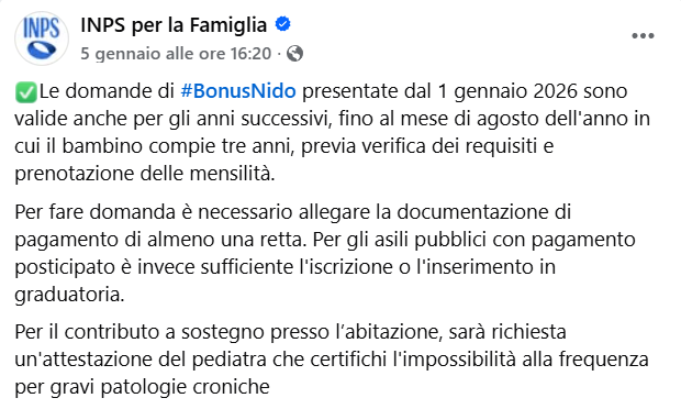 bonus nido inps